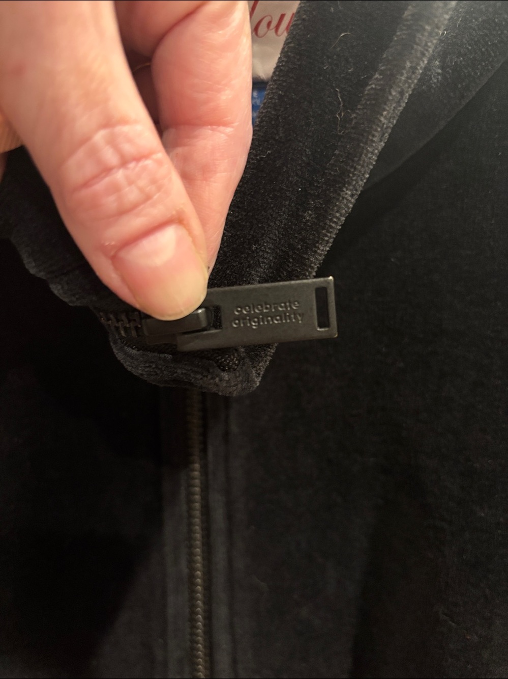 adidas Black Velour Full-Zip Track Jacket with Three Stripes. Size XL - Picture 9 of 9